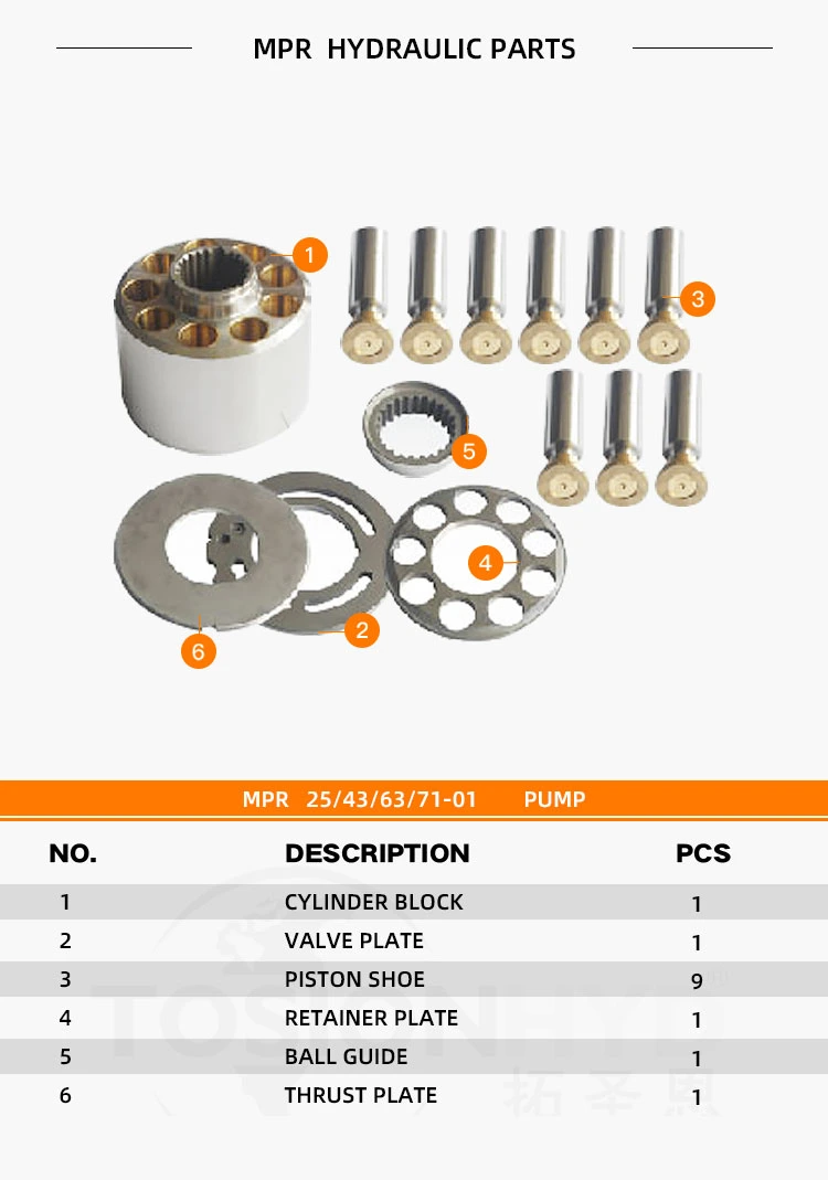 Hmf63-01 Mpf 55-01 Hmv280 Mpr 28/45/63/71-01 Mpr28 Mpr45 Mpr63 Mpr71-01 Hydraulic Pump Parts with Linde